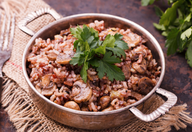 Pressure Cooker - Mushroom Brown Rice Pilaf