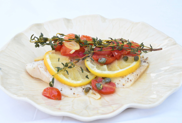 Pressure Cooker - Tilapia with Lemon and Cherry Tomatoes