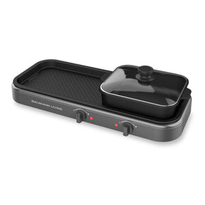 2-in-1 Tabletop Griddle and Hot Pot