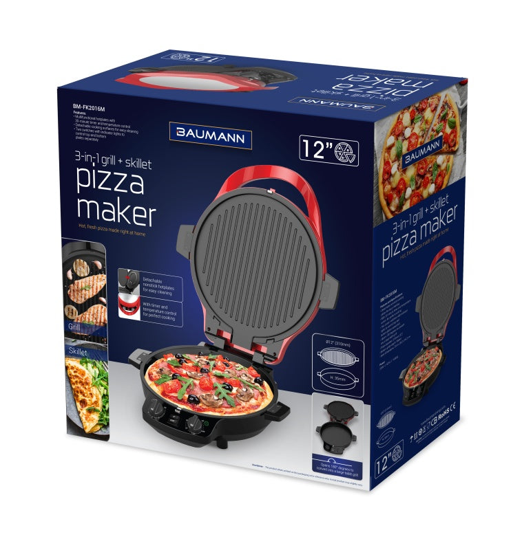 3-in-1 Grill+Skillet Pizza Maker