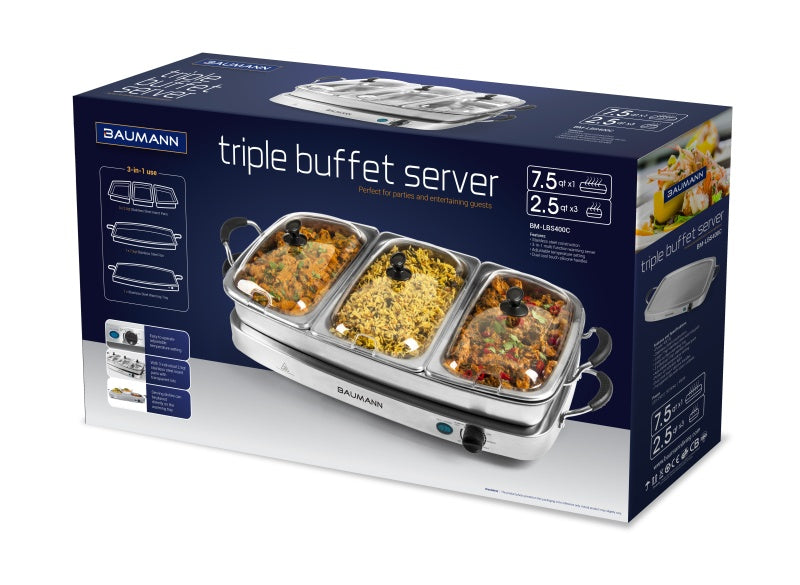 Triple Buffet Server