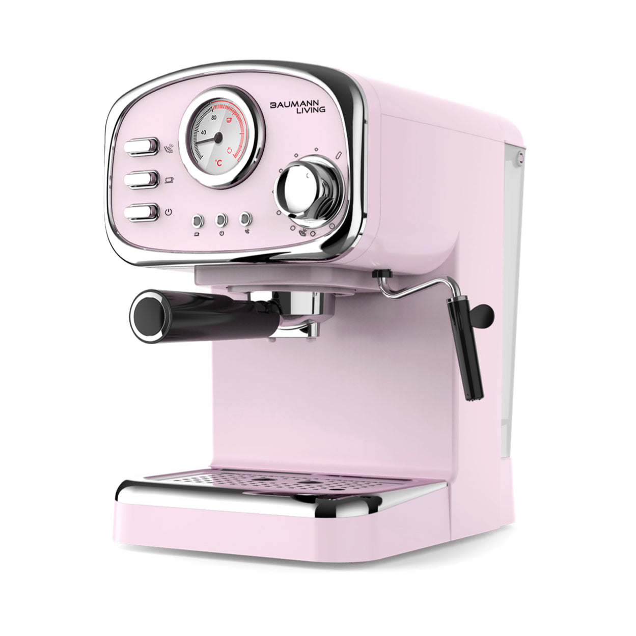 Retro Espresso Machine with Milk Frother – Baumann Living