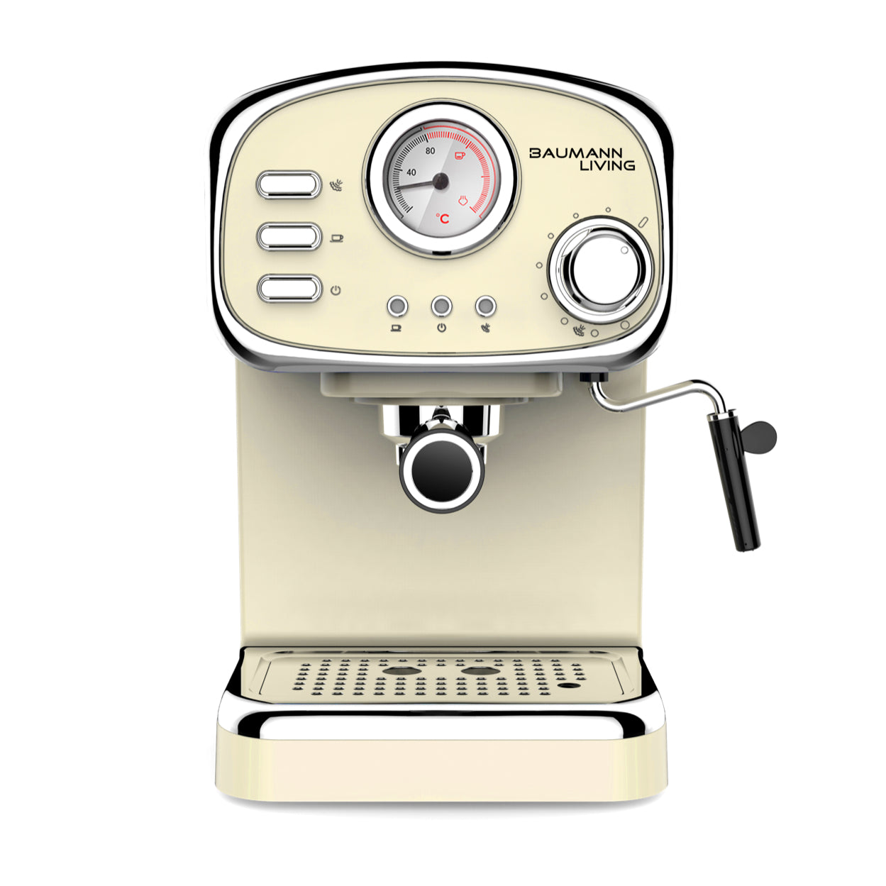 Retro Espresso Machine with Milk Frother